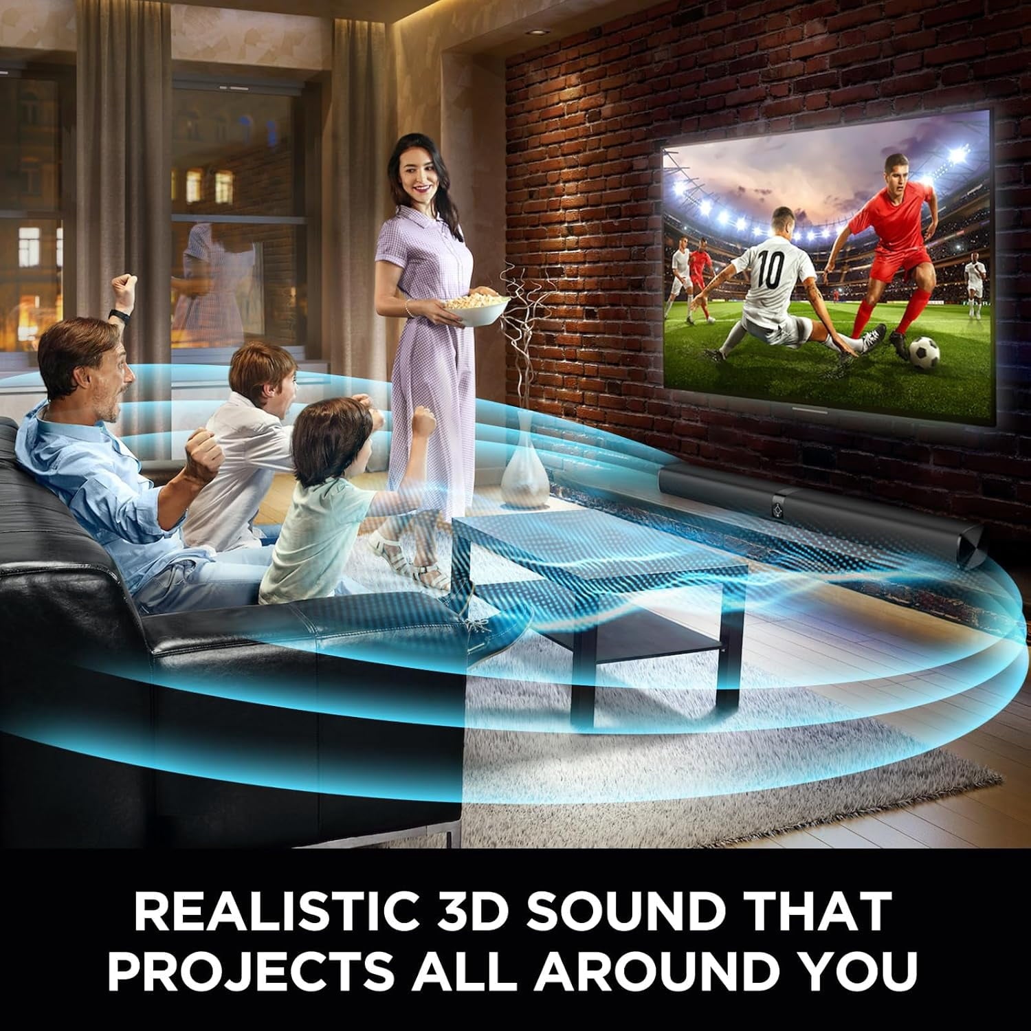 COWIN Sound Bar for TV, 2-in-1 Detachable Soundbar with Auto Volume Bo