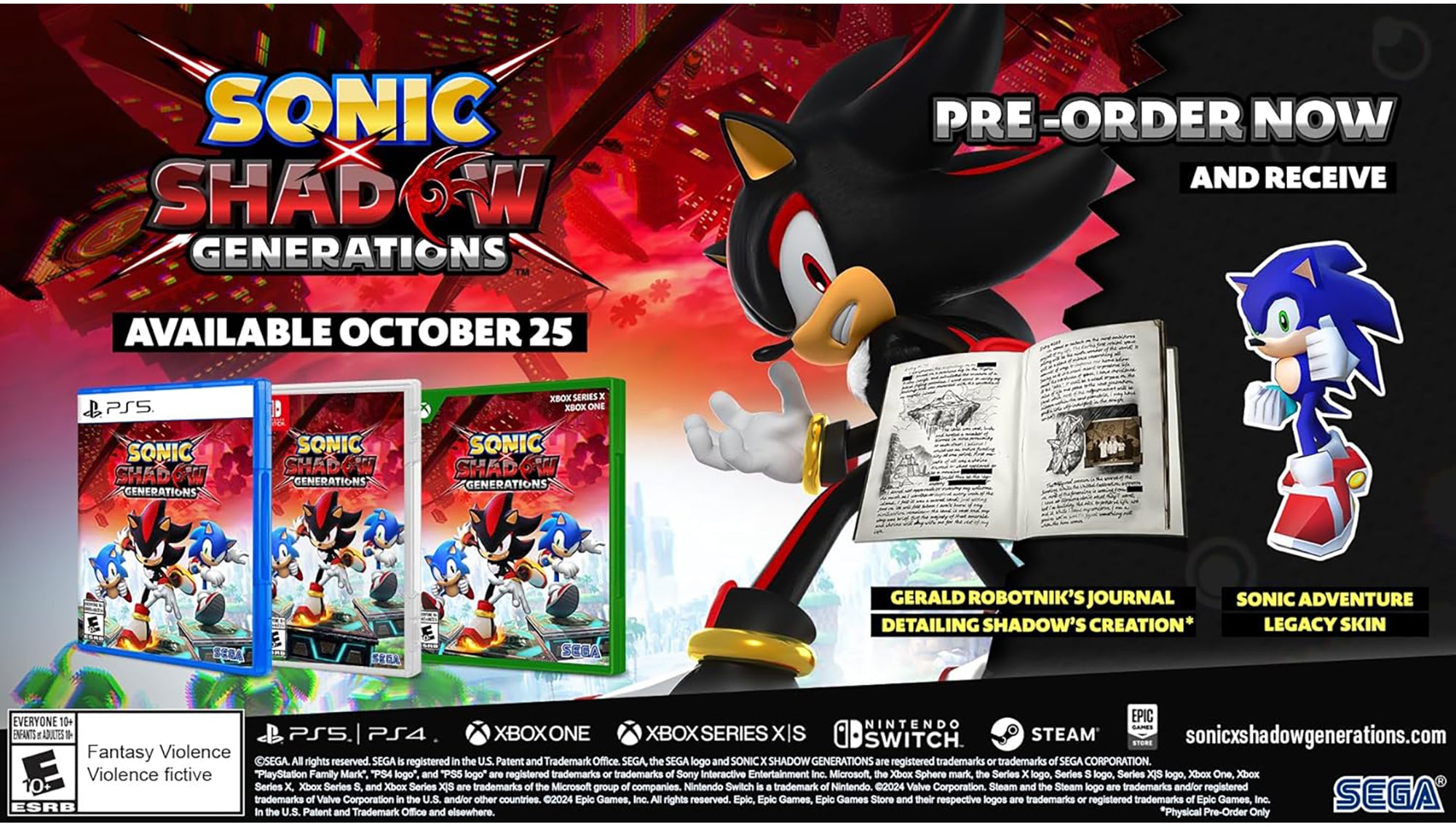 Sonic X Shadow Generations, PlayStation 5
