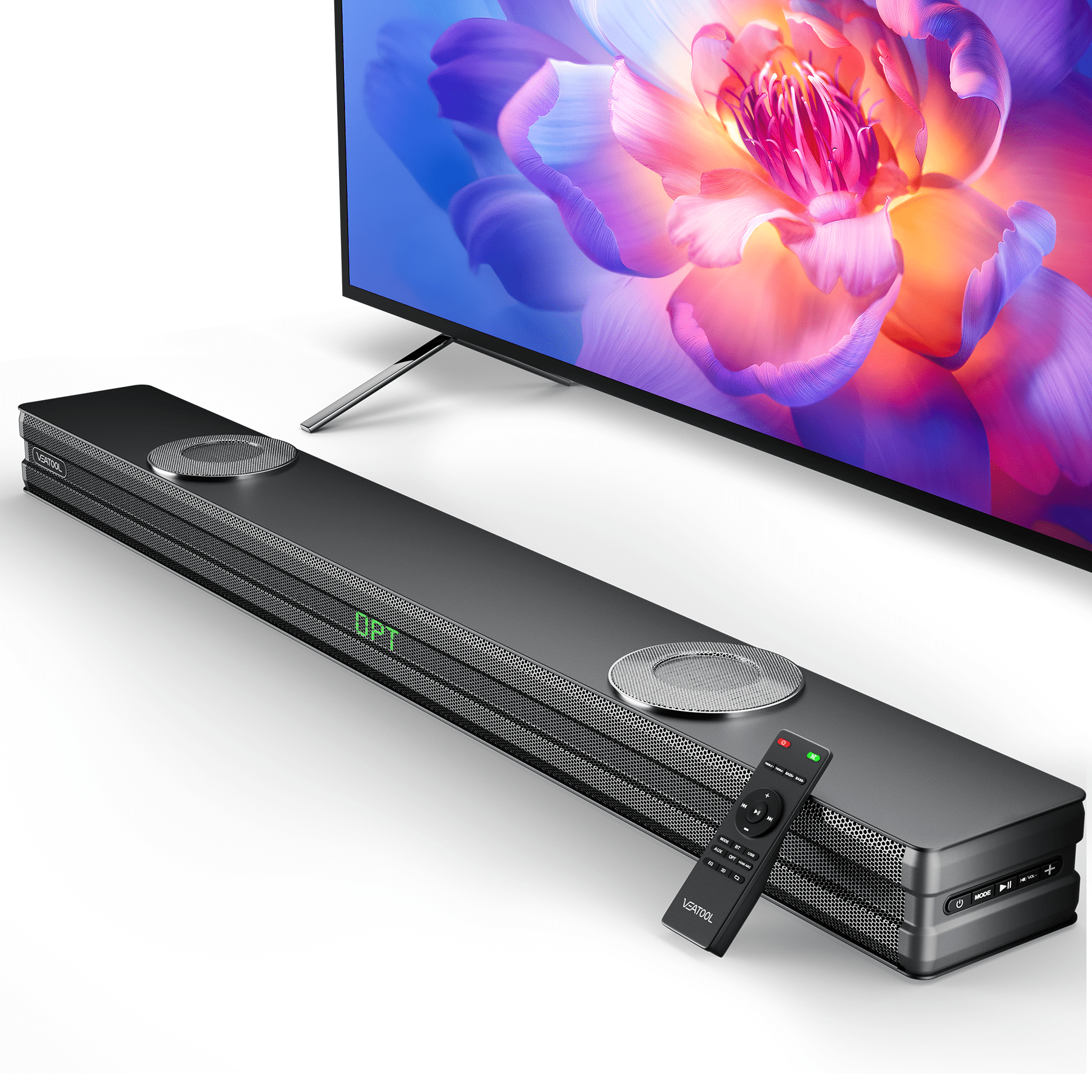 VEATOOL Sound Bar for TV,60W Soundbar Surround Sound Home Theater Syst