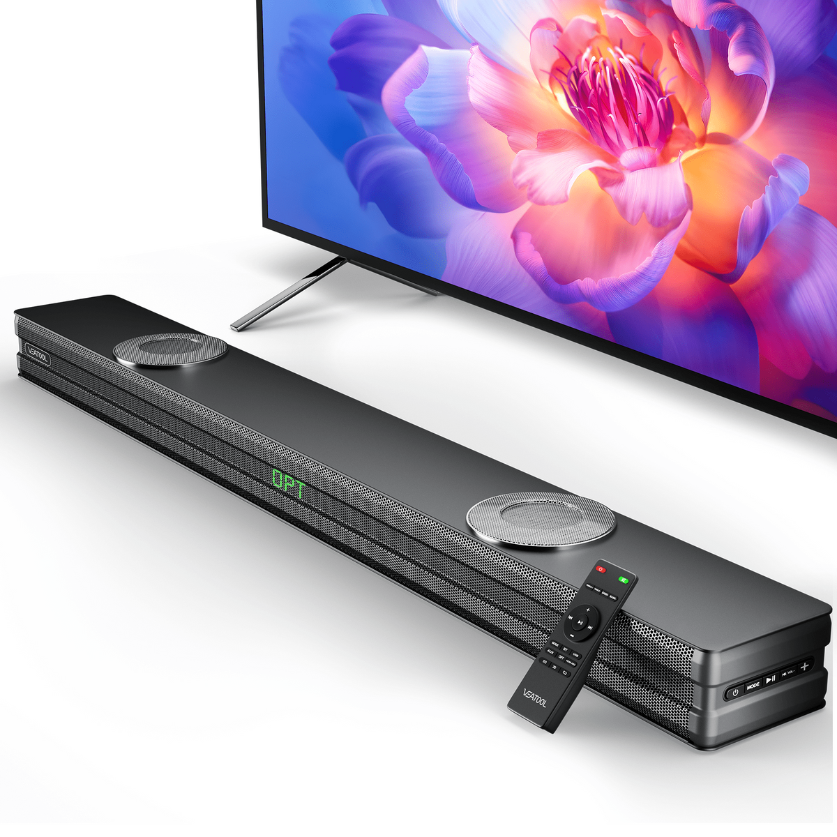 VEATOOL Sound Bar for TV,60W Soundbar Surround Sound Home Theater Syst